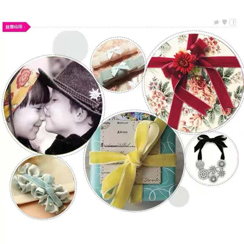 ruban de velours fait à la main pour emballage de cheveux et nœud papillon, décoration de fête de mariage bricolage, ruban de noël, nouveau, 5 verges, 6mm ruban de velours fait à la main pour emballage de cheveux et nœud papillon, décoration de fête de mariage bricolage, ruban de noël, nouveau, 5 verges, 6mm