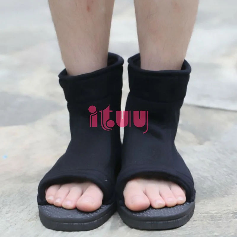 chaussures de cosplay anime japonais pour hommes et femmes, sandales souples en coton noir, bottes pour halloween et fête de noël chaussures de cosplay anime japonais pour hommes et femmes, sandales souples en coton noir, bottes pour halloween et fête de noël