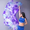 châle en soie pour danse du ventre, voile de soie, foulard personnalisé pour le visage, écharpe défilée à la main, dégradé 200cm 250cm 270cm