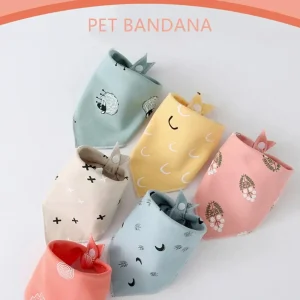 Bandana pour chien, petit animal de compagnie, pour chien et chat, en coton, lavable, cravates, écharpe, Bandage triangulaire pour animaux de compagnie, accessoires de toilettage