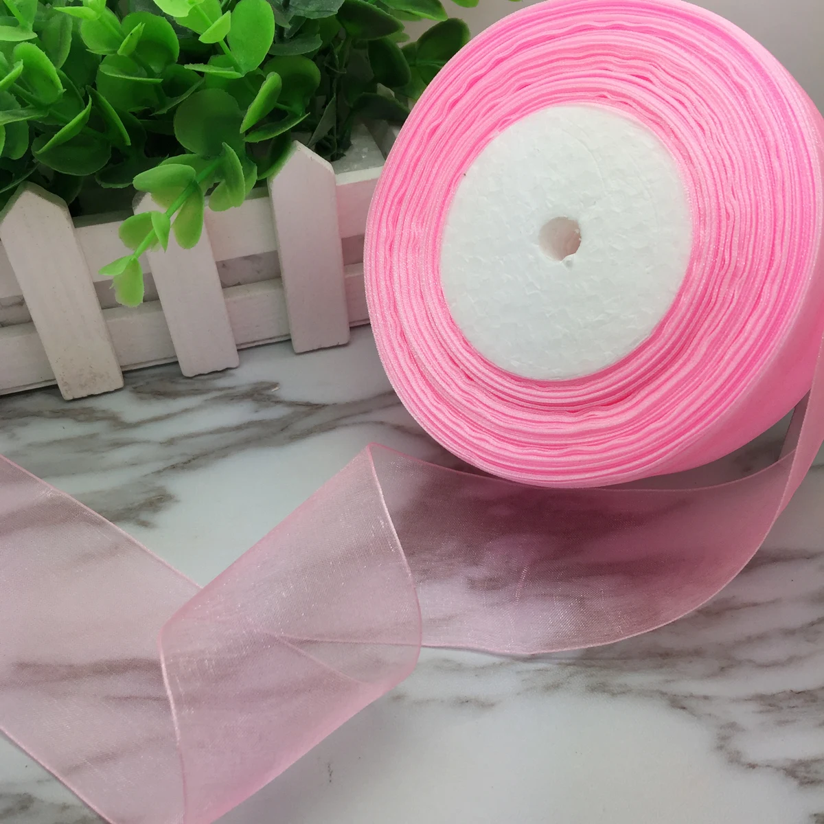bobine de couleur unie, 50 yards, 10/20/25/38/50mm de largeur, bord en satin, ruban organza transparent, artisanat de fête, nouveauté bobine de couleur unie, 50 yards, 10/20/25/38/50mm de largeur, bord en satin, ruban organza transparent, artisanat de fête, nouveauté