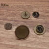 boyute base de broche vierge cabochon avec fermoir papillon, broche bricolage, accessoires de bijoux, coureur ier 12 occupants, 20 25mm, 100 pièces par lot