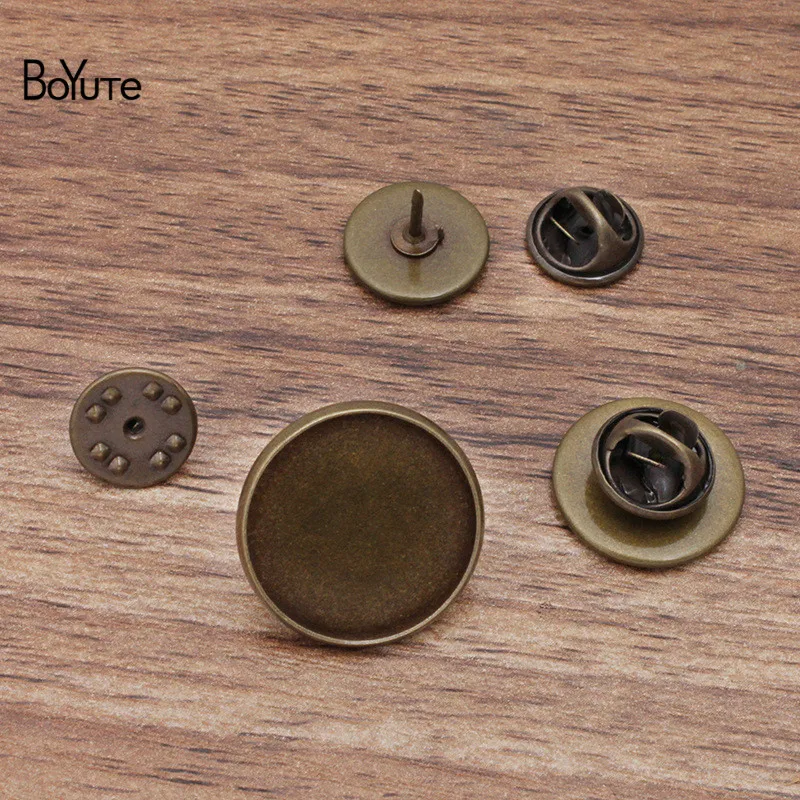 boyute base de broche vierge cabochon avec fermoir papillon, broche bricolage, accessoires de bijoux, coureur ier 12 occupants, 20 25mm, 100 pièces par lot boyute base de broche vierge cabochon avec fermoir papillon, broche bricolage, accessoires de bijoux, coureur ier 12 occupants, 20 25mm, 100 pièces par lot