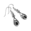 Huitan – boucles d&rsquo;oreilles suspendues Vintage pour femmes, Design époxy noir, accessoires féminins élégants, bijoux rétro de haute qualité, livraison directe