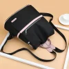 sac à dos oxford décontracté pour femmes, fourre tout d'école en nylon imperméable noir pour adolescentes de bonne qualité, fourre tout de voyage à la mode