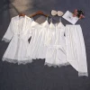 Peignoir Kimono Sexy en Dentelle pour Femme, Robe en Satin Rose, Vêtements de Nuit Décontractés, Printemps et Été, Nouvelle Collection