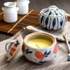 tasse à ragoût en céramique de style japonais avec couvercle, tasse à soupe, bol à œufs cuits à la vapeur, pot à ragoût, tasse en céramique pour la maison