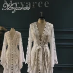 Zelyarce-Robe de mariée bohème en dentelle, robe éducative, caftan à manches bohème, robes de patients Zelyarce-Robe de mariée bohème en dentelle, robe éducative, caftan à manches bohème, robes de patients