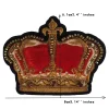 tecclothes couronne brodée perlée cousue à la main, accessoires de manteau, décoration de sac