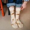 qisin – chaussettes en coton pour femme, style japonais, harajuku, motif chien de dessin animé, mignonnes, mode hipster, skateboard, art animal