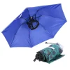 parapluie à 3 plis pour hommes et femmes, grande tête de 95cm, anti uv, anti pluie, pour voyage en plein air, pêche, chapeau