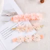 bandeau de cheveux avec nœud papillon pour bébé, 3 pièces/lot, couronne fleurie, pour sauna, joli vêtement pour enfants, accessoire photo photographié
