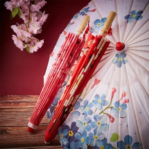 Ilk Grill-Parapluie décoratif japonais pour femmes, aucune fleur, parapluie de danse des prHub, huile chinoise, papier, 1 pièce