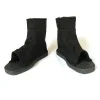 Chaussures de Cosplay Anime japonais pour hommes et femmes, sandales souples en coton noir, bottes pour Halloween et fête de noël Chaussures de Cosplay Anime japonais pour hommes et femmes, sandales souples en coton noir, bottes pour Halloween et fête de noël