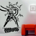 Autocollants Muraux Manga Anime Japonais de Haute Qualité, Stickers Muraux en Vinyle pour Chambre d&rsquo;Enfant, Garçon, Décoration de Maison, E548