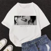 rose japonais anime attaque sur titan femmes t shirt levi ackerman oeil punk hauts été harajuku ample gothique à manches courtes t shirt