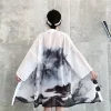 kimono japonais traditionnel pour femme, cardigan long, chemisier cosplay, chemise yukata, robe japonaise haori geisha kz001, 2021