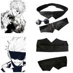 Anime JJK Gojo Satoru bandeau Cosplay accessoires masque pour les yeux lunettes