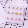 ensemble de boucles d'oreilles colorées en plastique, bijoux de ix, piercing géométrique, pour femme et fille