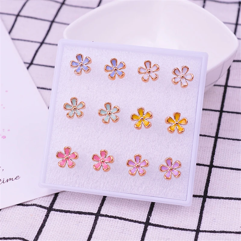 ensemble de boucles d'oreilles colorées en plastique, bijoux de ix, piercing géométrique, pour femme et fille ensemble de boucles d'oreilles colorées en plastique, bijoux de ix, piercing géométrique, pour femme et fille