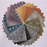 Tissu teint en fil japonais 9x12cm, 50 pièces/lot, étoffe 100% coton pour couture de vêtements de poupées, couettes, Patchwork fait à la main, DIY bricolage Tissu teint en fil japonais 9x12cm, 50 pièces/lot, étoffe 100% coton pour couture de vêtements de poupées, couettes, Patchwork fait à la main, DIY bricolage