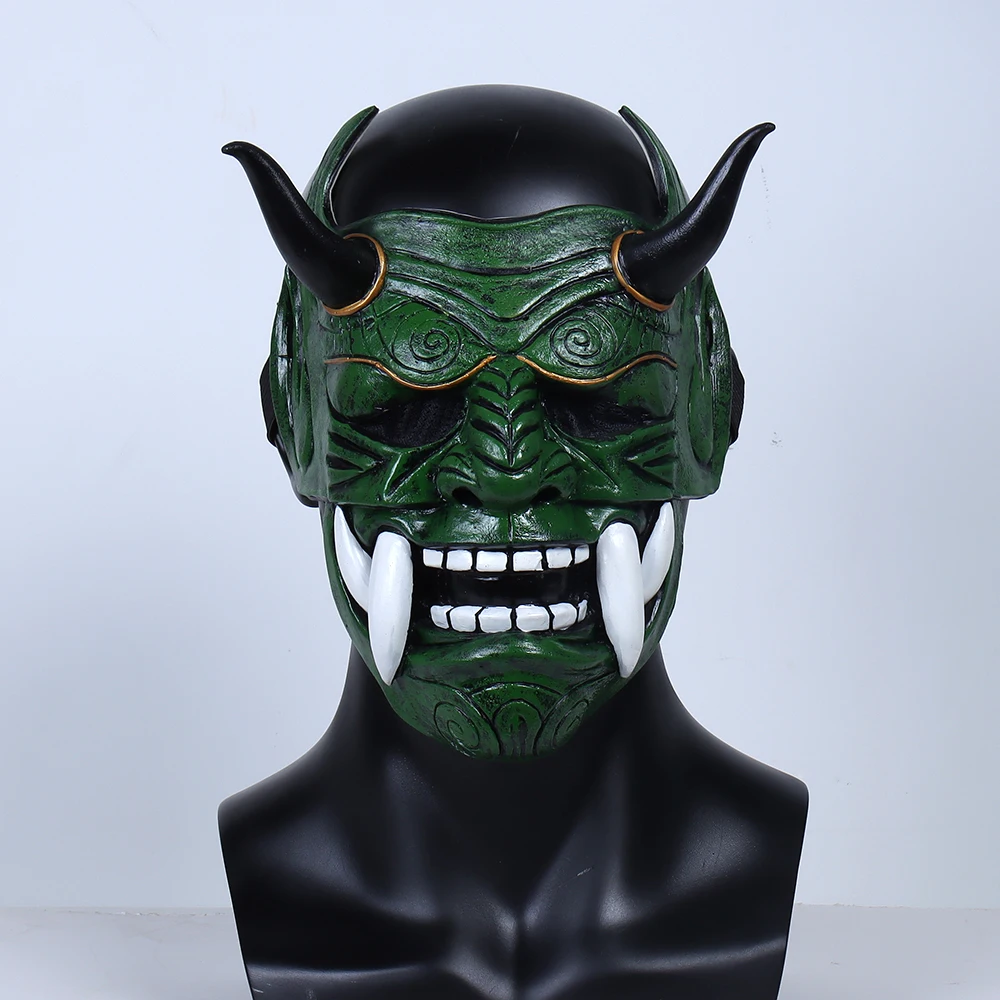 masques de cosplay japonais de samouraï, masques effrayants en latex, masques d'anime d'horreur, olympiques d'halloween, accessoires de carnaval masques de cosplay japonais de samouraï, masques effrayants en latex, masques d'anime d'horreur, olympiques d'halloween, accessoires de carnaval