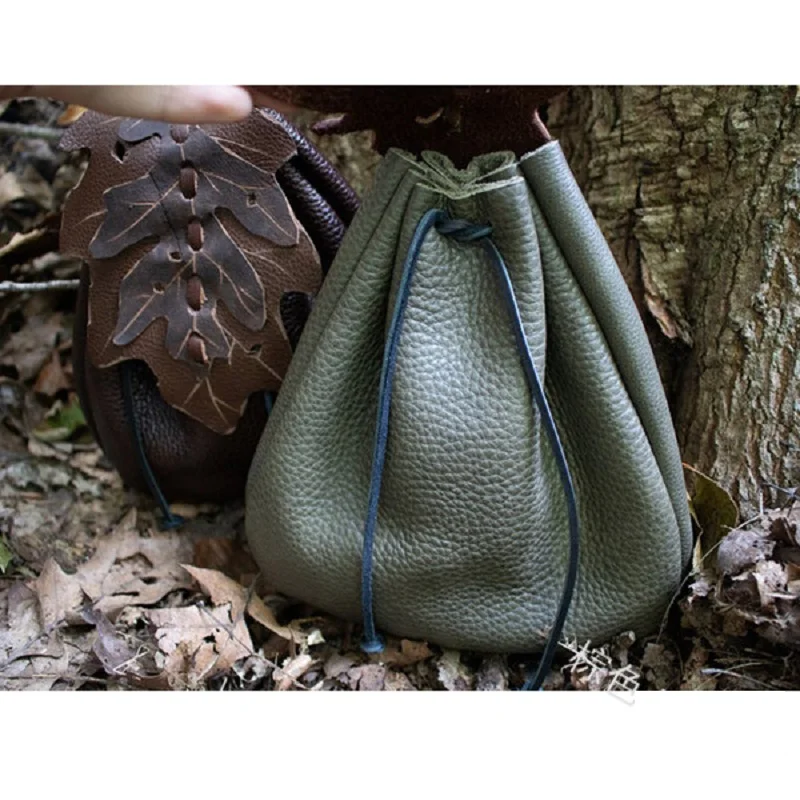 sac de ceinture de taille médiéval européen, sac de ceinture en cuir à motif de feuille pour femmes, sacs de poche vintage pixie elfe viking, accessoire de costume sac de ceinture de taille médiéval européen, sac de ceinture en cuir à motif de feuille pour femmes, sacs de poche vintage pixie elfe viking, accessoire de costume