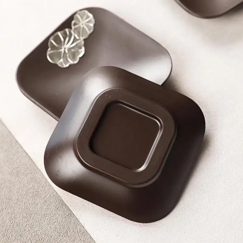 service à thé cérémonie du thé kung fu, sous verre, tapis isolant, support de tasse, ensemble combiné en ébène pour la maison japonaise, accessoires service à thé cérémonie du thé kung fu, sous verre, tapis isolant, support de tasse, ensemble combiné en ébène pour la maison japonaise, accessoires