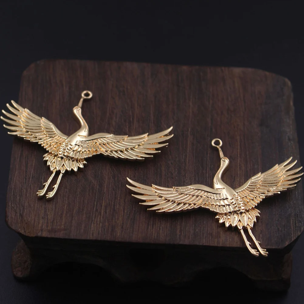 6 paires de grues coulées en laiton, décoration d'oiseaux de haute qualité, couleur argent or pour accessoires artisanaux 6 paires de grues coulées en laiton, décoration d'oiseaux de haute qualité, couleur argent or pour accessoires artisanaux