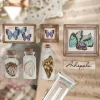ensemble d'autocollants esthétiques fleur et papillon, pour scrapbooking, décoration photo, papeterie de décoration pour la maison, fournitures artisanales pour journal intime, diy bricolage