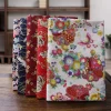 tissu de style japonais en coton bronzant, poudre d'or, fleur de cerisier ondulée, libellule, grue, carpe, tissu d'impression pour sacs faits à la main, bricolage