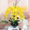 fleurs artificielles mariage fleurs orchidées papillon artificielles, fausses orchidées papillon, pour décoration de maison, fausses feuilles, accessoires de décoration de mariage