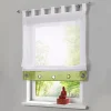 rideau de fenêtre transparent pour cuisine et salon, panneau de criblage tyys, ruban environnemental, romain, café, 1 pièce par lot