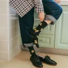 Qisin – chaussettes en coton pour femme, Style japonais, Harajuku, motif chien de dessin animé, mignonnes, mode Hipster, Skateboard, Art Animal