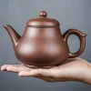 yixing théière en argile violette, théière de grande capacité, pot unique avec filtre intégré en acier inoxydable, service à thé kungfu domestique
