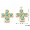 boucles d'oreilles en alliage de zinc pour femmes, 2 pièces, fabrication de bijoux, pendentif cabochon, pendantes, bohème, plage, été