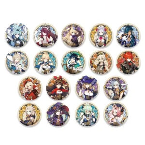 Genshin – broche de broche de Badge, jeu de dessin animé, rasoir, Jean Diluc, Noelle Klee, Venti, Mona, benett, Eula, Albedo Genshin – broche de broche de Badge, jeu de dessin animé, rasoir, Jean Diluc, Noelle Klee, Venti, Mona, benett, Eula, Albedo