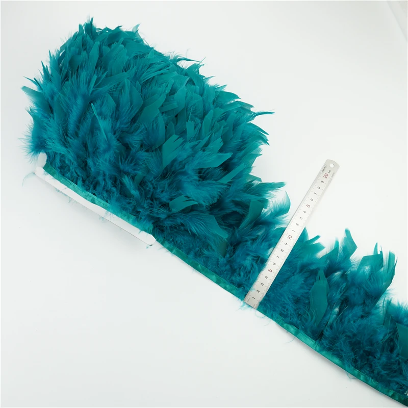 ruban à franges en plumes de dinde colorées, garnitures de plumes moelleuses pour travaux grossier, décoration de couture artisanale, accessoires de jupe en plumes ruban à franges en plumes de dinde colorées, garnitures de plumes moelleuses pour travaux grossier, décoration de couture artisanale, accessoires de jupe en plumes