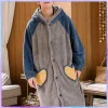 peignoir chaud à manches longues pour hommes, kimono en velours épais, vêtements de maison, pijama hombre, cardigan, robe design, 1 pièce