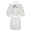 peignoir kimono rose en satin pour femme, robes de demoiselle d'honneur pour mère de la mariée