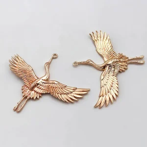 6 paires de grues coulées en laiton, décoration d’oiseaux de haute qualité, couleur argent or pour accessoires artisanaux 6 paires de grues coulées en laiton, décoration d’oiseaux de haute qualité, couleur argent or pour accessoires artisanaux
