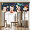 rideau court de porte de chat chanceux japonais, toile de porte nordique, sensation de confrontation, cantonnière pour restaurant, décoration de la maison