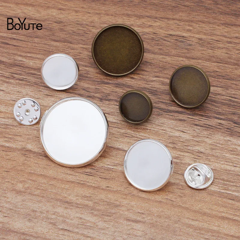 boyute base de broche vierge cabochon avec fermoir papillon, broche bricolage, accessoires de bijoux, coureur ier 12 occupants, 20 25mm, 100 pièces par lot boyute base de broche vierge cabochon avec fermoir papillon, broche bricolage, accessoires de bijoux, coureur ier 12 occupants, 20 25mm, 100 pièces par lot