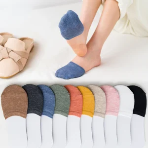 10 pièces = 5 paires avant-pied demi-pied orteil chaussettes femmes été chaussettes invisibles couverture femme respirant No Show chaussettes couleur bonbon