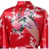 robes kimono en satin pour femmes, motif floral, demoiselles d'honneur, longue robe de mariée, 2015