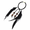Ethnique noir marron plume tresse élastique bandeau de cheveux Tribal Extension de cheveux femmes Boho fête coiffure Tribal gitane indien bijoux