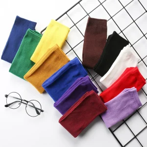 Style coréen Harajuku bonbons coton chaussettes femmes mignon court cheville chaussettes jaune bleu violet vert rouge noir chaussettes pour filles cadeau
