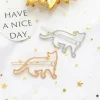 Épingle à cheveux chat mode coréenne creux métal géométrique accessoires irréguliers couleur or pince à cheveux barrette pour femmes fille épingle à cheveux