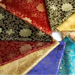 Tissu en brocart pour robe de Costume, 90cm x 100cm, pour vêtements, aménagement de scène Festive, tissus en brocart Antique, fleurs riches décoratives