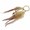 ethnique noir marron plume tresse élastique bandeau de cheveux tribal extension de cheveux femmes boho fête coiffure tribal gitane indien bijoux